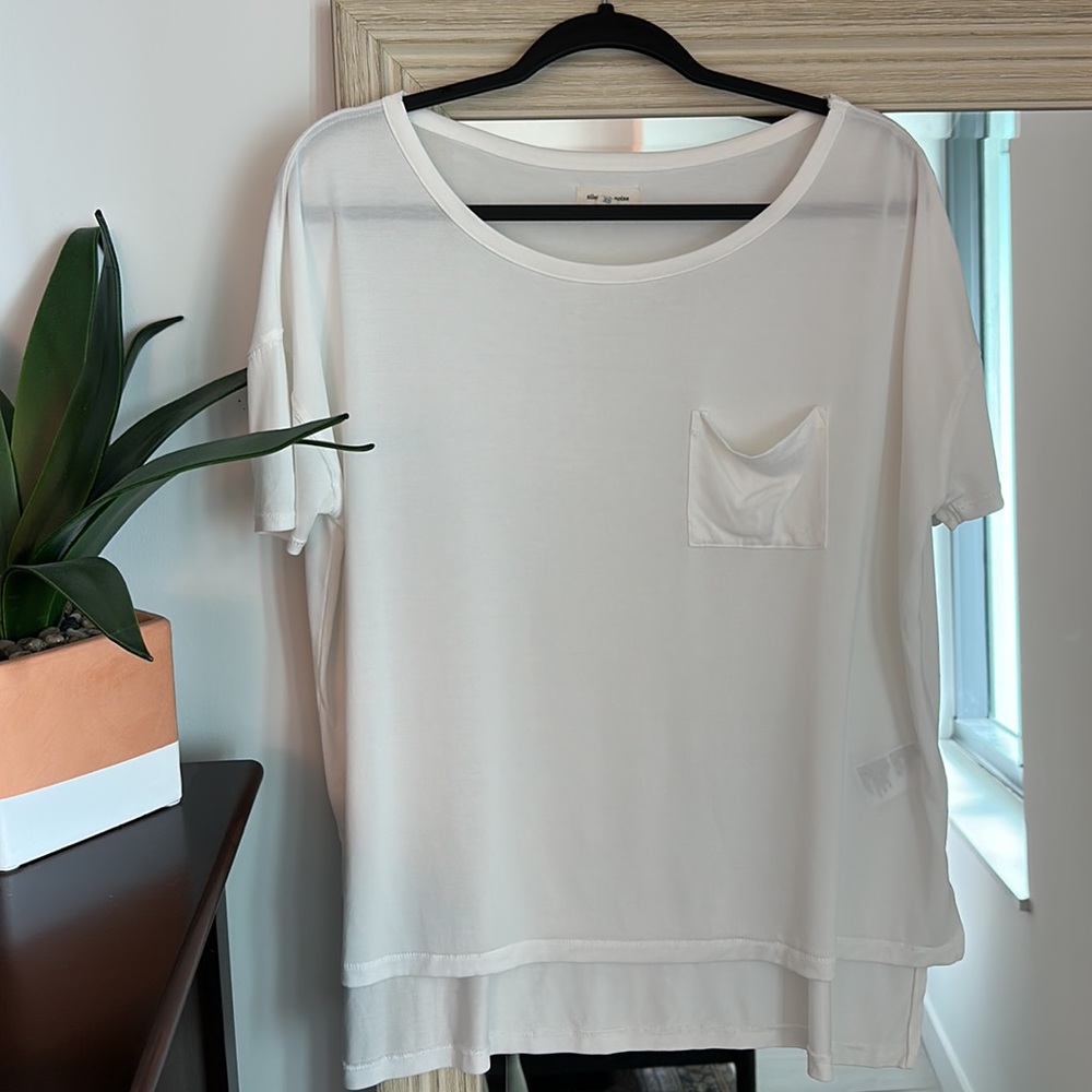 URBAN OUTFITTERS silence + noise white oversized short-sleeve t-shirt (XS) ✨